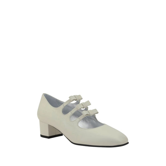 Carel Paris – White Leather Mary Jane Pumps