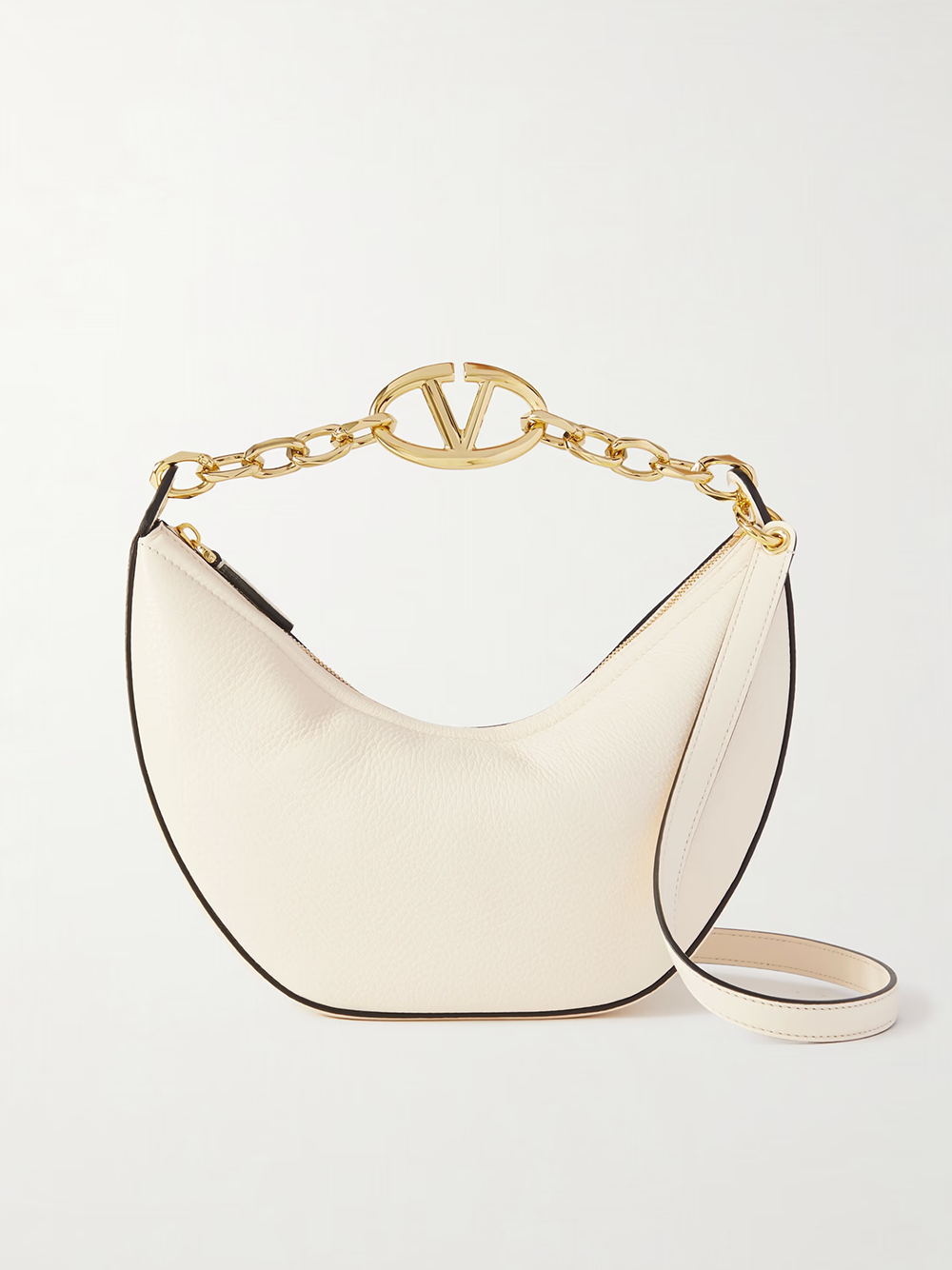 Valentino Garavani  – Ivory Small VLogo Hobo Bag