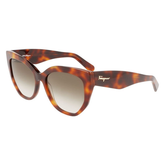 Salvatore Ferragamo – Brown Acetate Sunglasses