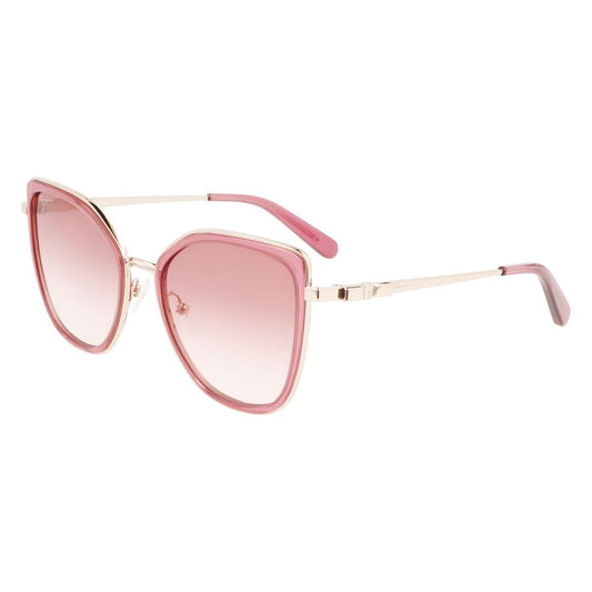 Salvatore Ferragamo – Pink Metal Sunglasses