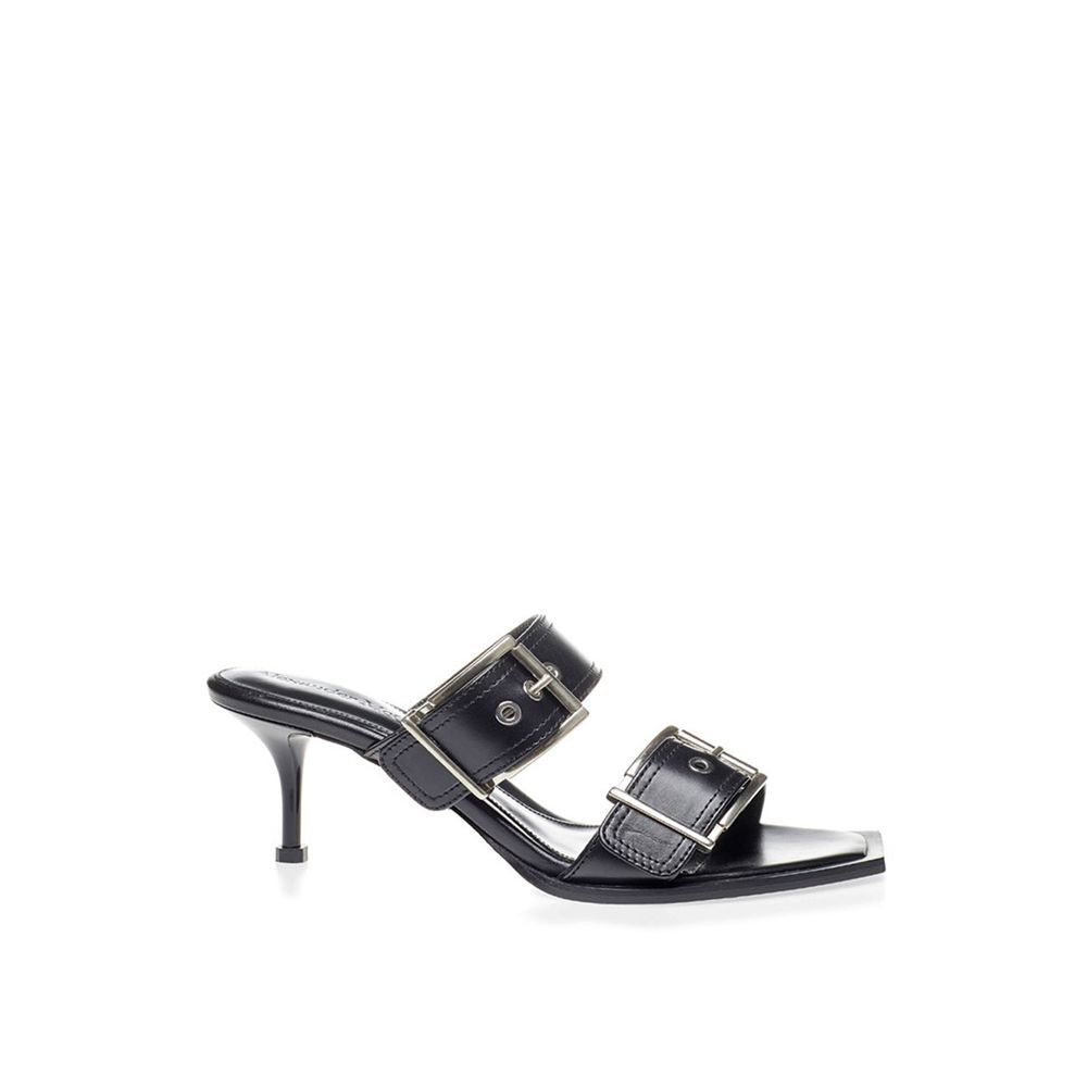 Alexander McQueen – Black Leather Sandals