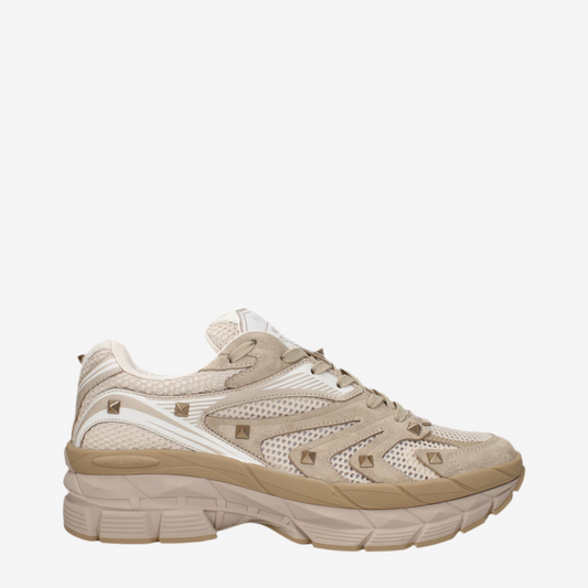 Valentino Garavani – Beige Fabric Low Top Sneakers