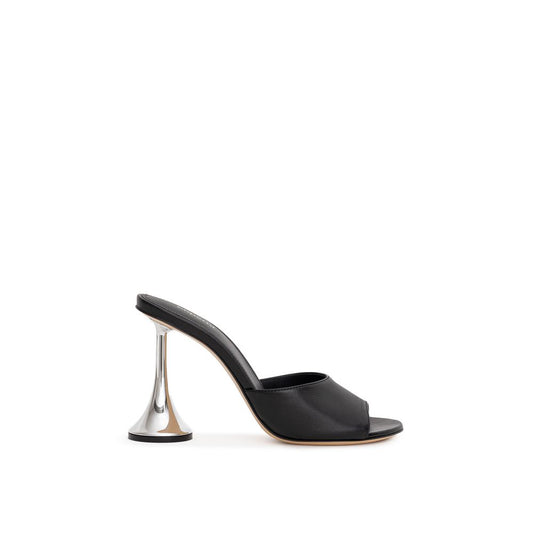 Coperni – Black Leather Mules with Trumpet Heels