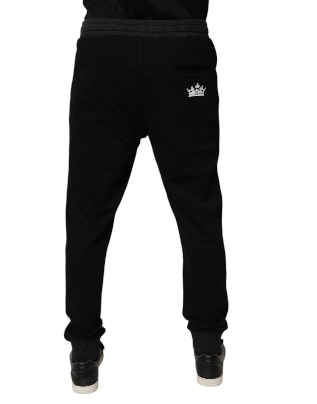 Dolce & Gabbana - Black Logo Men Jogger Cotton Sweatpants Pants