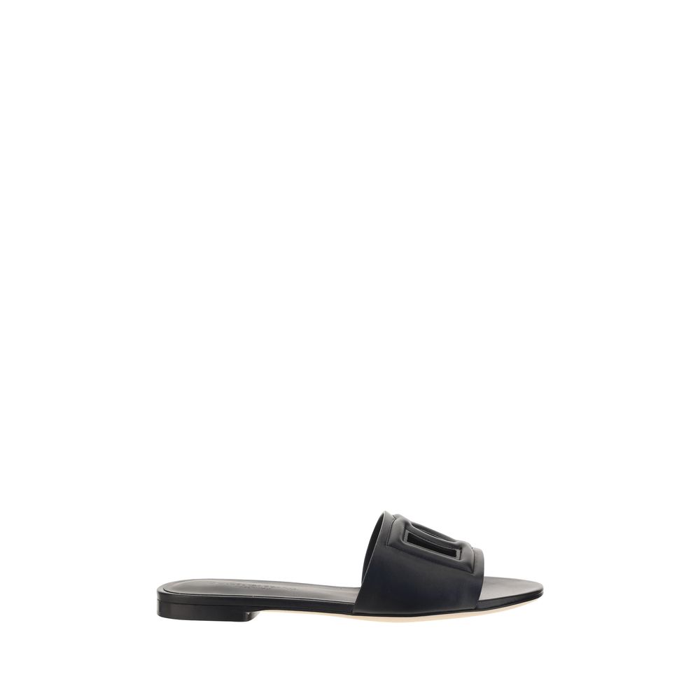 Dolce & Gabbana – Black Millenials Leather Sandals