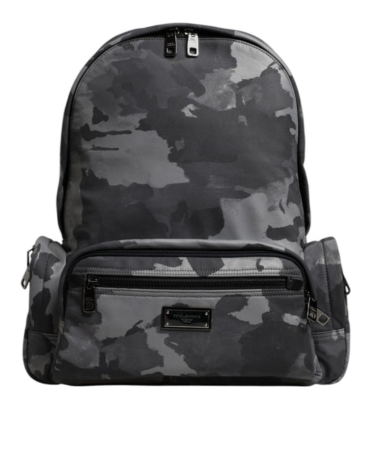 Dolce & Gabbana – Multicolor Camouflage Logo Plaque Backpack