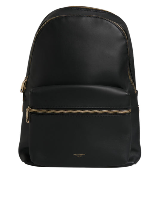 Dolce & Gabbana – Black DG Leather Logo Print Backpack