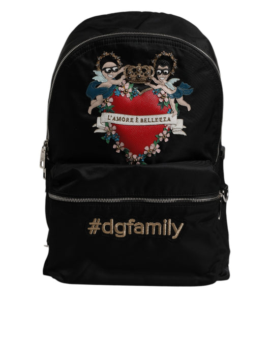 Dolce & Gabbana – Black #DGFAMILY Vulcano Backpack