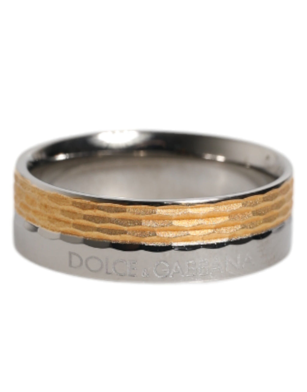 Dolce & Gabbana - Gold Silver Tone Real Brass DG Logo Ring