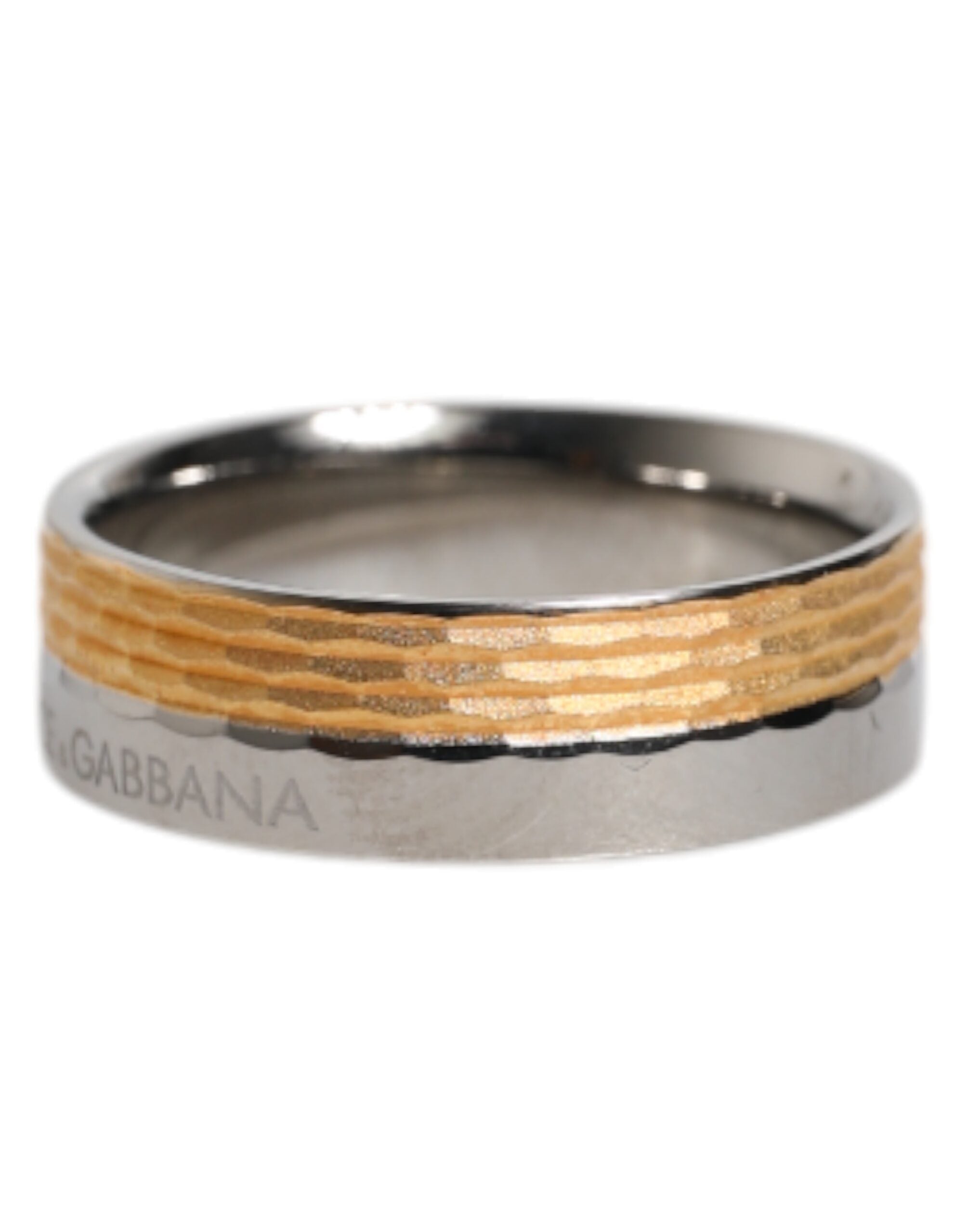 Dolce & Gabbana - Gold Silver Tone Real Brass DG Logo Ring