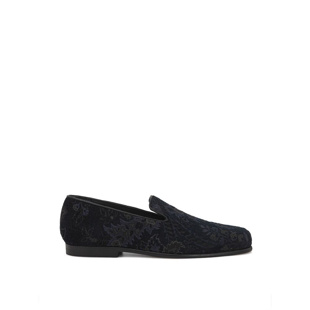 Etro - Blue Leather Slip-On Loafer