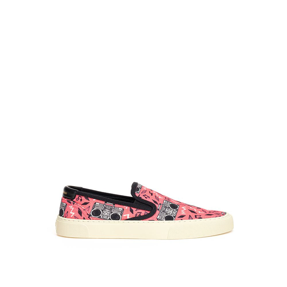 Saint Laurent – Pink Venice Cotton Slip-On Sneakers