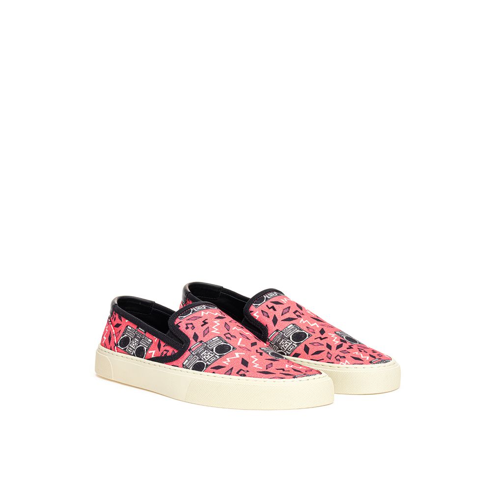 Saint Laurent – Pink Venice Cotton Slip-On Sneakers