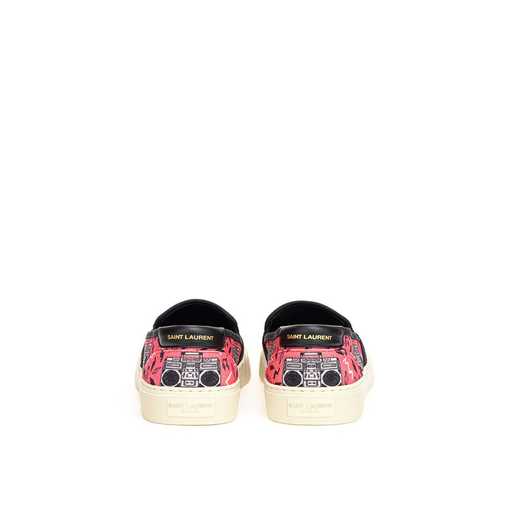 Saint Laurent – Pink Venice Cotton Slip-On Sneakers