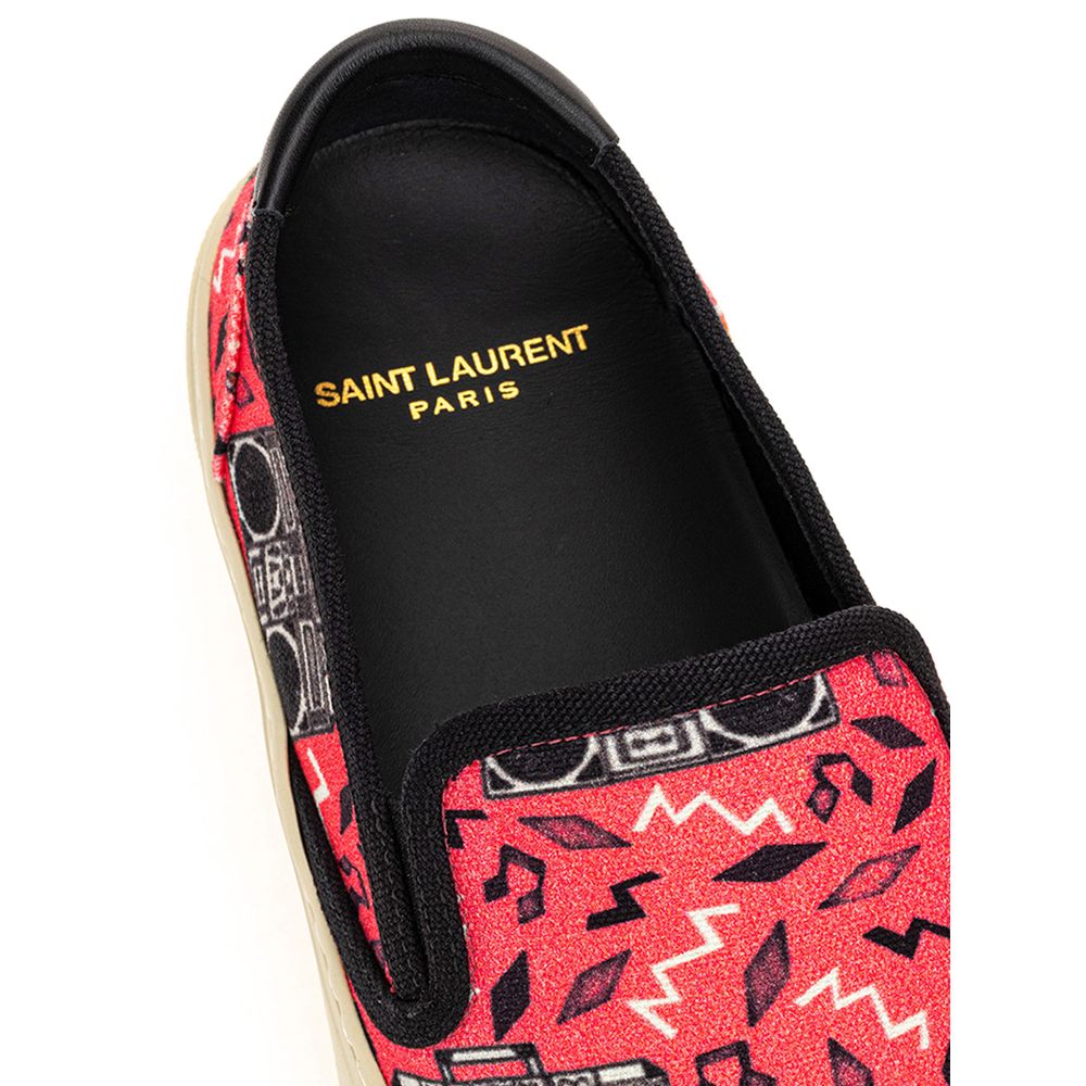 Saint Laurent – Pink Venice Cotton Slip-On Sneakers