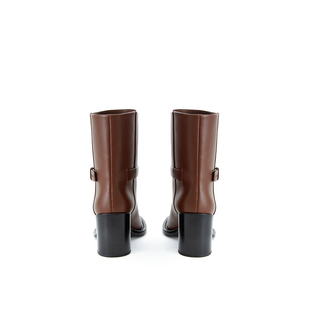 Burberry – Brown Leather Ankle Boots