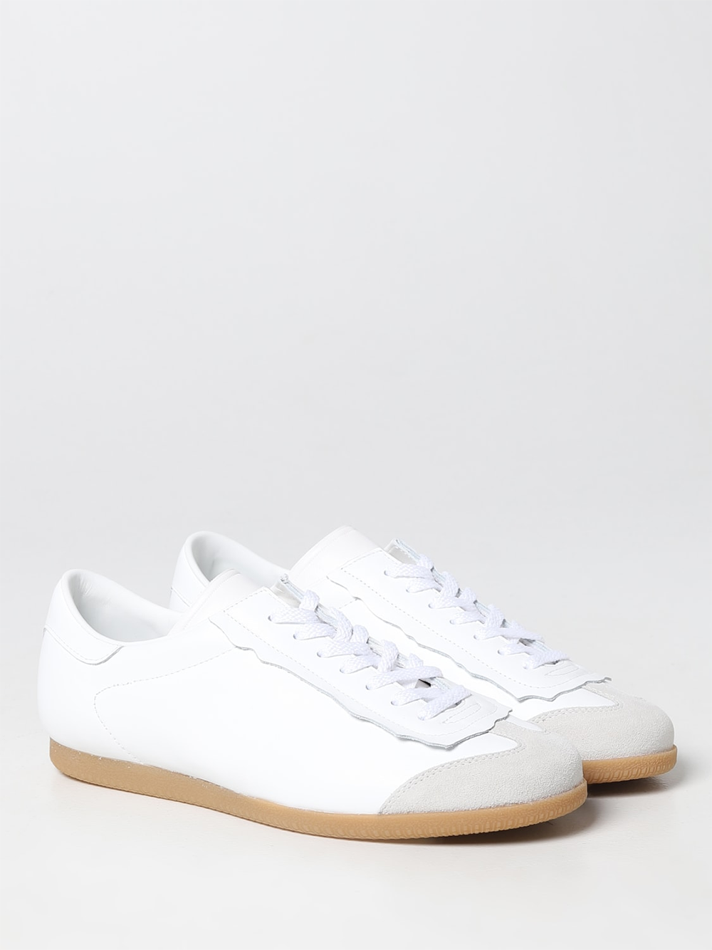 Maison Margiela - Low Featherlight Leather And Suede Sneakers