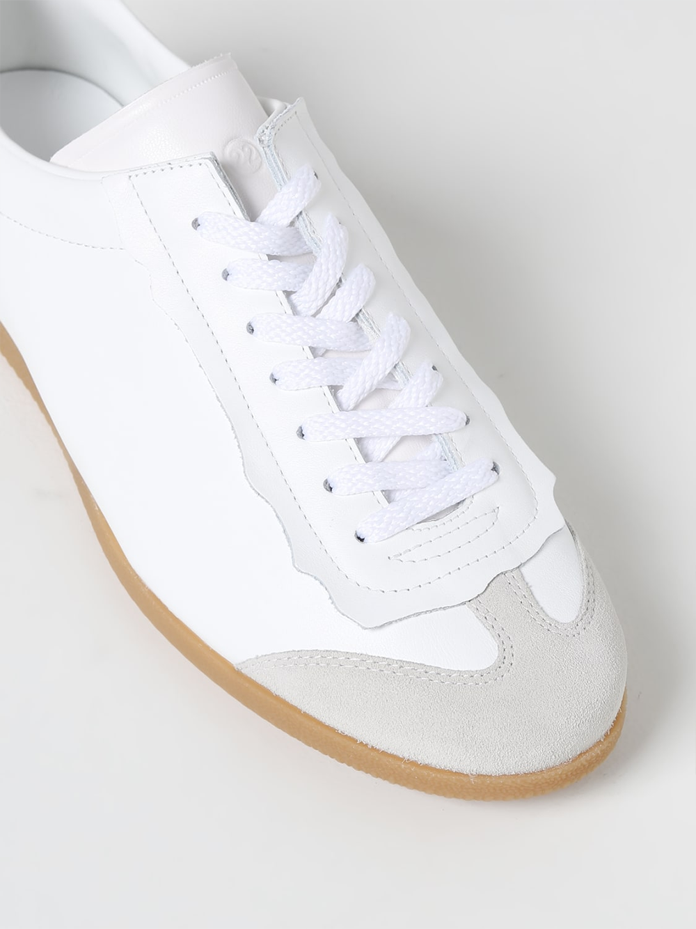 Maison Margiela - Low Featherlight Leather And Suede Sneakers