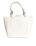 Dolce & Gabbana - White Leather #DG BEATRICE Top Handle Tote Bag
