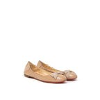 Christian Louboutin - Beige Patent Leather Ballet Flat