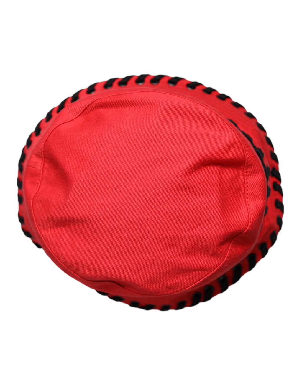 Dolce & Gabbana - Red Lace Polyester Wide Brim Bucket Hat
