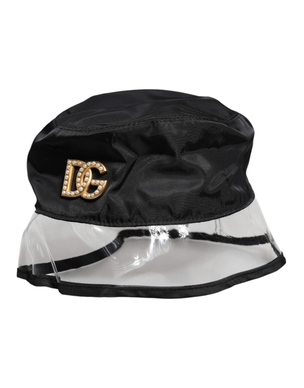 Dolce & Gabbana - Black Nylon PVC DG Logo Bucket Hat
