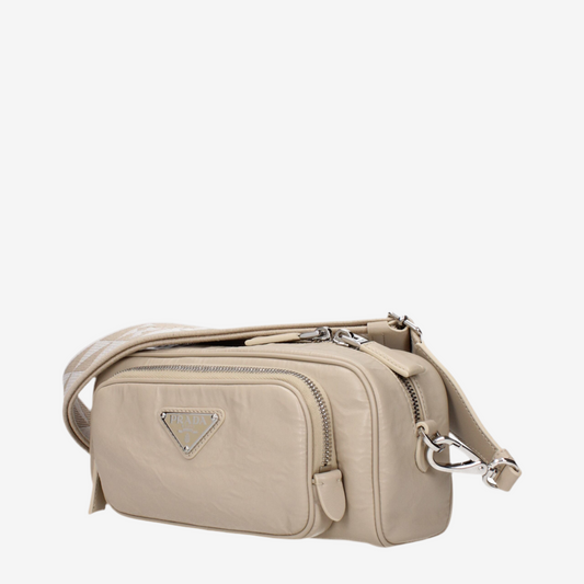 Prada – Beige Leather Crossbody Bag