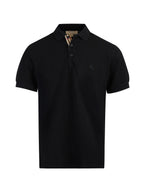 Burberry - Black Cotton Collared Polo Shirt