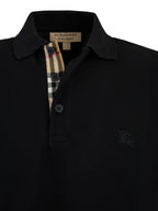 Burberry - Black Cotton Collared Polo Shirt