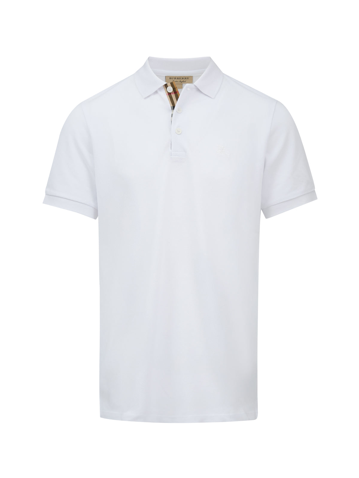 Burberry -  White Cotton Collared Polo Shirt