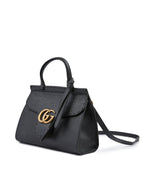 Gucci – Black Leather GG Marmont Handbag