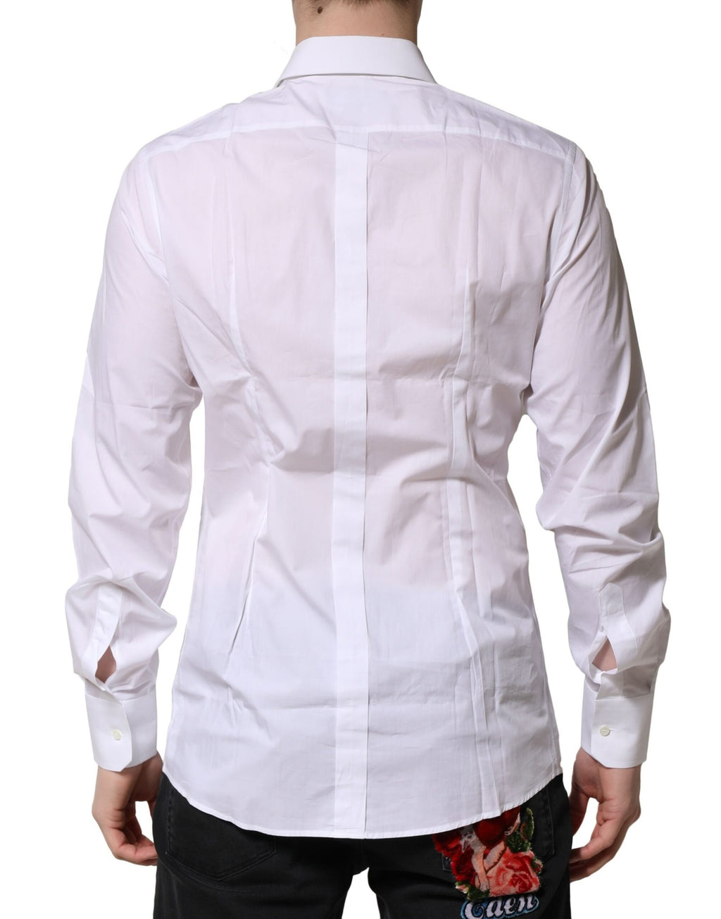 Dolce & Gabbana - White Cotton GOLD Long Sleeves Formal Shirt