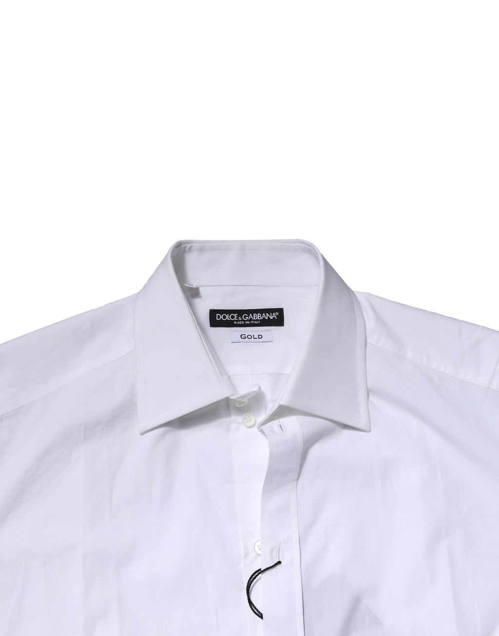 Dolce & Gabbana - White Cotton GOLD Long Sleeves Formal Shirt