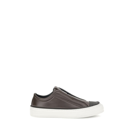Brunello Cucinelli – Slip-On Leather Sneakers