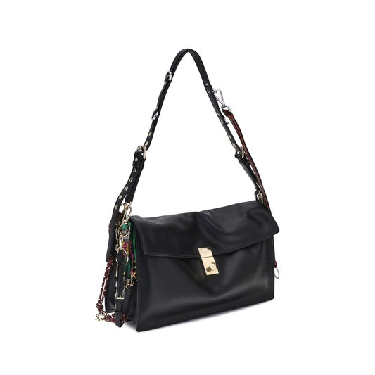 Prada – Soft Sound Large Leather Shoulder Bag in Black