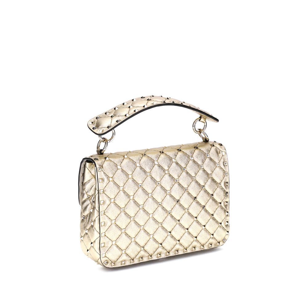 Valentino Garavani – Gold Rockstud Spike Medium Quilted Shoulder Bag