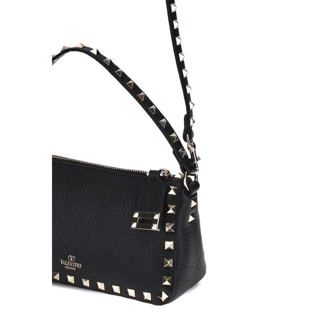 Valentino Garavani– Rockstud Zip-Up Leather Shoulder Bag