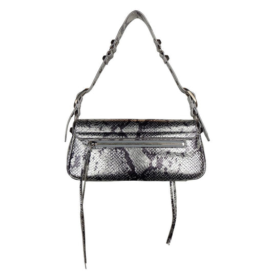 Balenciaga – Silver Snakeskin Shoulder Bag