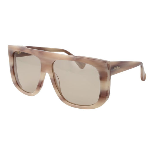 Max Mara – Cream Rectangle Sunglasses