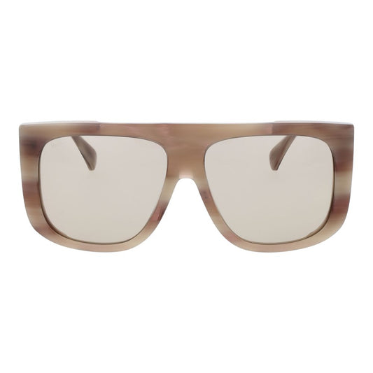 Max Mara – Cream Rectangle Sunglasses