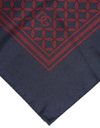 Dolce & Gabbana - Red Blue Printed Silk Square Men Foulard Scarf