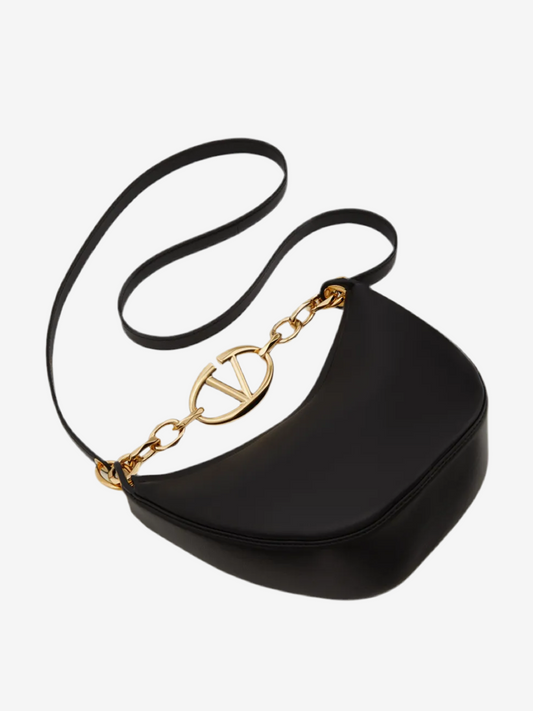 Valentino Garavani – Black Mini VLogo Hobo Bag