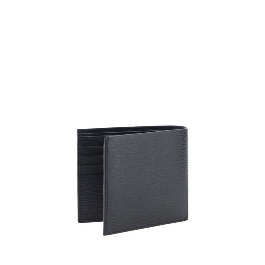 Ferragamo – Black Gancini Leather Wallet
