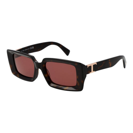 Tod’s – Brown Rectangle Full-Rim Sunglasses