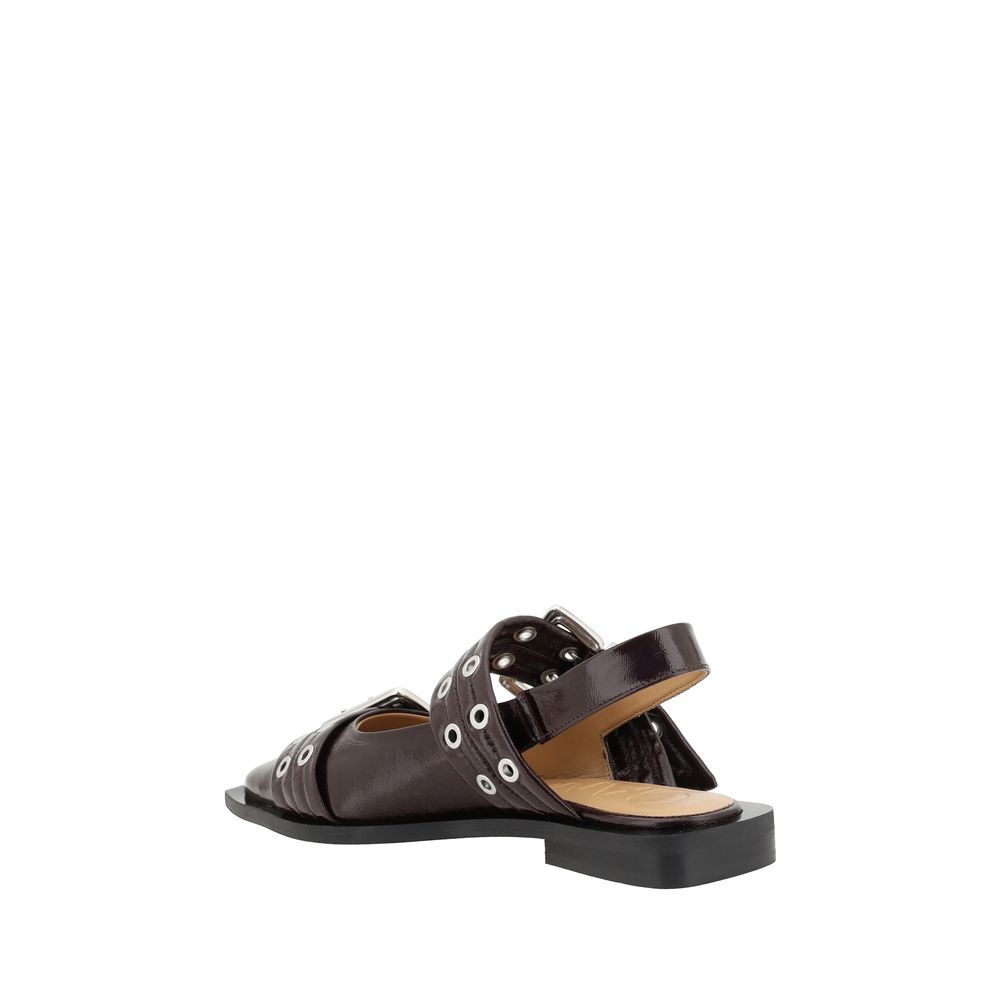 Ganni - Buckle Ballerinas