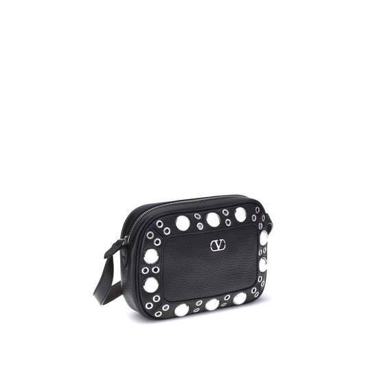 Valentino Garavani – Black Nellcôte Leather Shoulder Bag