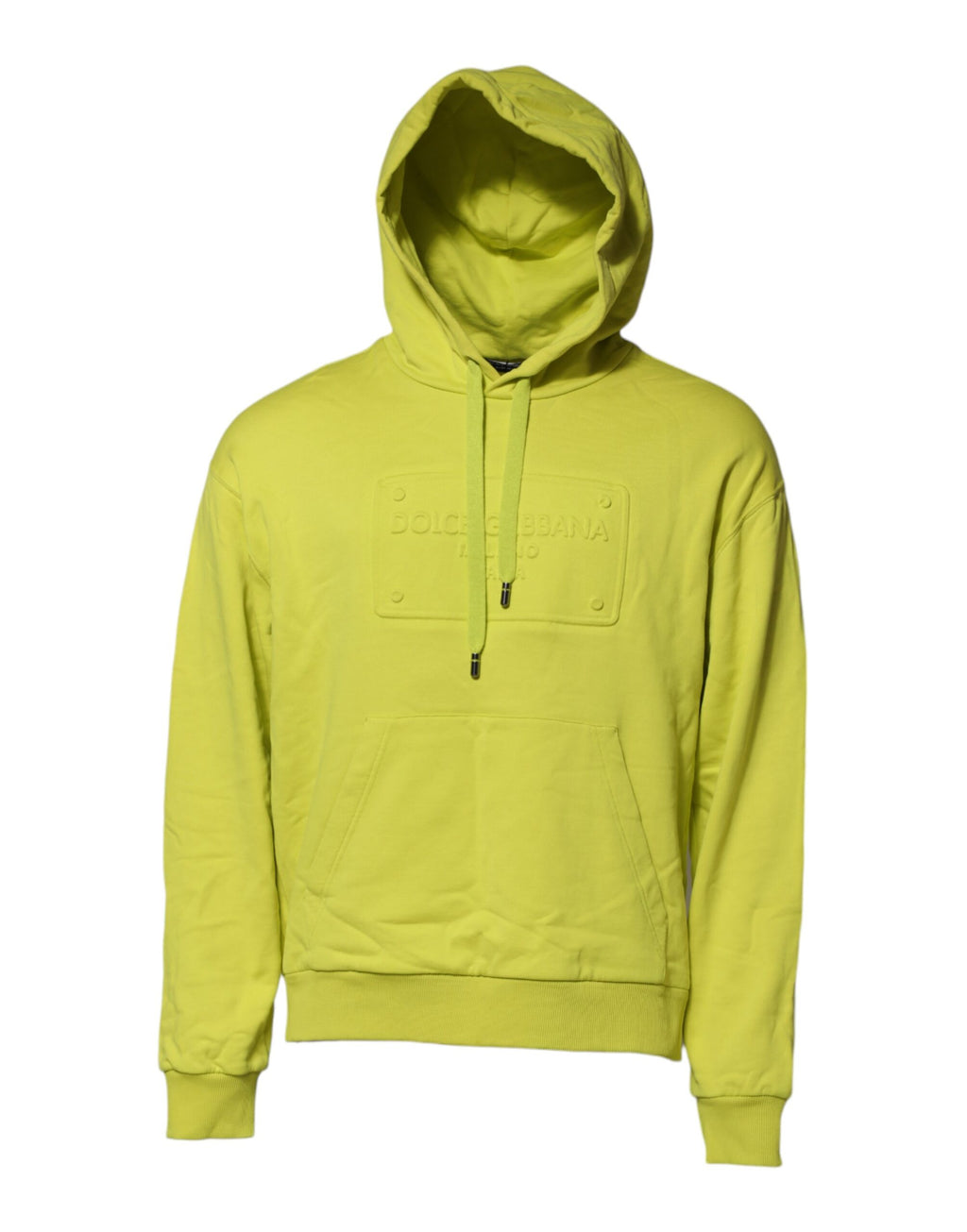 Dolce & Gabbana - Green Cotton Hooded Logo Sweatshirt Sweater