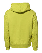 Dolce & Gabbana - Green Cotton Hooded Logo Sweatshirt Sweater