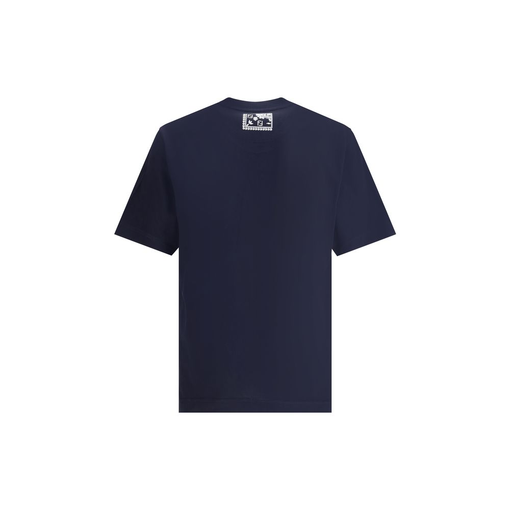Fendi - Blue Cotton T-Shirt