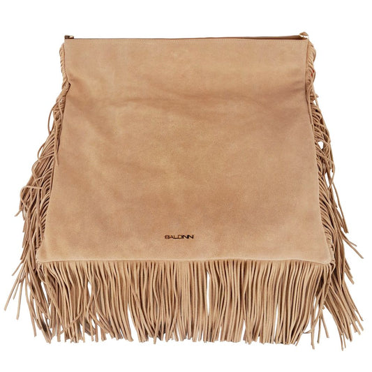 Baldinini Trend – Beige Calfskin Crossbody Bag